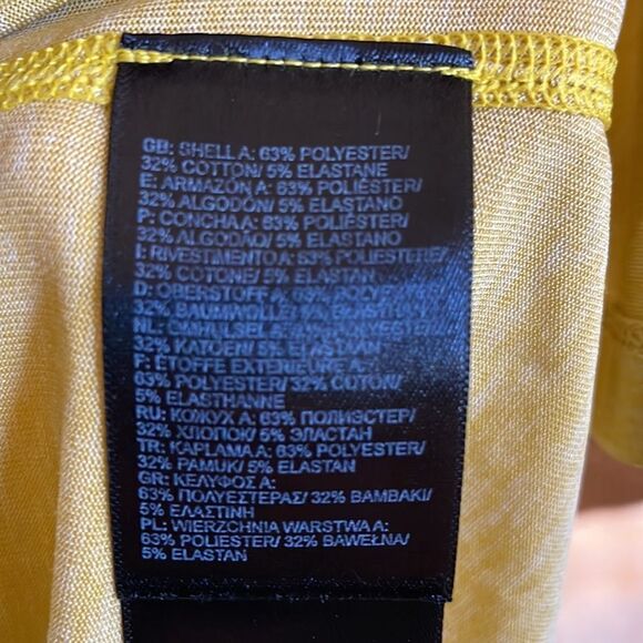 The North Face Light Weight Yellow Workout Casual Short Sleeve Shirt Top - Picture 6 of 6